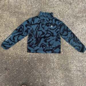 Nike ACG Wolf Tree Polartec Half-Zip Pullover Fleece Teal Black Marble Print RAR